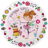 Rachel Ellen Fairy Birthday Girl Paper Plates, Pack Of 8