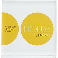 House By John Lewis Acrylic Frame, 4 X 4, Clear