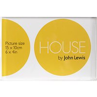 House By John Lewis Acrylic Frame, 4 X 6, Clear