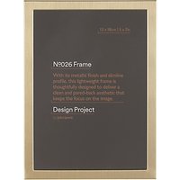Design Project By John Lewis No.026 Brass Gold Finish Photo Frame, 5 X 7