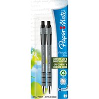 Paper Mate Flexgrip Ballpoint Pen, Black, Pack Of 2