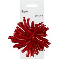 John Lewis Curl Swirl Shiney Gift Bow, Red