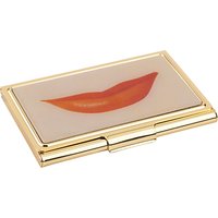 Kate Spade New York Lips Business Card Holder, Gold/ Pink