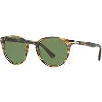 Persol PO3152S Oval Sunglasses, Brown/Multi