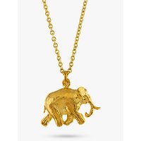 Alex Monroe 22ct Gold Plated Sterling Silver Elephant Pendant Necklace, Gold