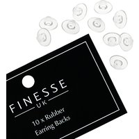 Finesse Clip-On Earring Rubber Backs, Clear
