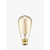Calex 4W BC LED Filament ST64 Dimmable Bulb, Gold