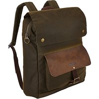 Barbour Wax Cotton Urban Backpack, Olive