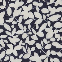 Leaf Swirl Print Fabric, White/Blue