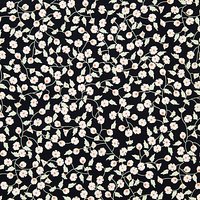 John Lewis Floral Print Fabric, Black