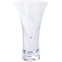 Dartington Crystal Romance Vase, Medium, Clear