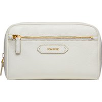 TOM FORD Soleil Small Leather Cosmetic Bag, White
