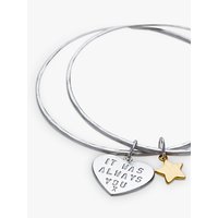 Chambers & Beau Personalised 'Love Is' Double Bangle