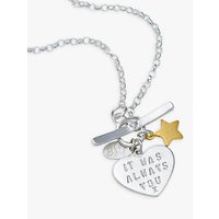Chambers & Beau Personalised 'Love Is' Front Fastener Necklace
