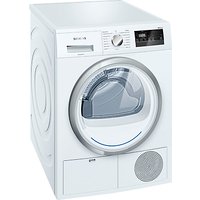 Siemens WT45N200GB Condenser Tumble Dryer, 8kg Load, B Energy Rating, White