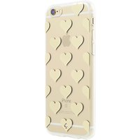 Kate Spade New York Hardshell Case For IPhone 6/6s, Hearts Gold Foil/Clear