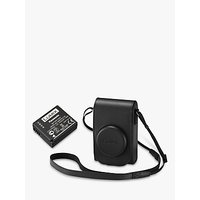 Panasonic TZ100 Leather Camera Case & Battery Kit, Black
