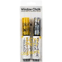 NPW Window Chalk Metallic Markers, Pack Of 2