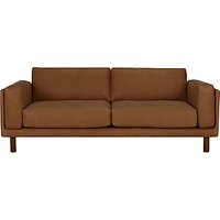 Design Project By John Lewis No.002 Grand 4 Seater Leather Sofa, Dark Leg