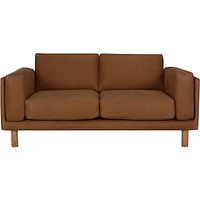 Design Project By John Lewis No.002 Medium 2 Seater Leather Sofa, Light Leg