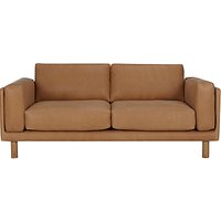 Design Project By John Lewis No.002 Large 3 Seater Leather Sofa, Dark Leg