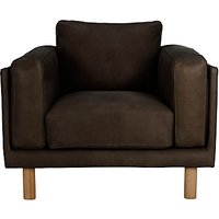Design Project By John Lewis No.002 Leather Armchair, Light Leg
