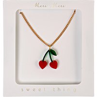 Meri Meri Children's Cherry Charm Necklace, Gold