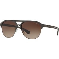 Emporio Armani EA4077 Half Frame Square Sunglasses