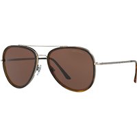 Giorgio Armani AR6039 Frames Of Life Aviator Sunglasses, Tortoise