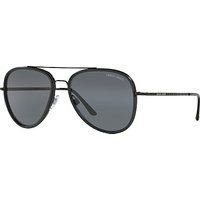 Giorgio Armani AR6039 Polarised Frames Of Life Aviator Sunglasses, Black