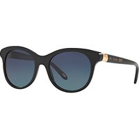 Tiffany & Co TF4125 Polarised Oval Sunglasses, Black