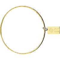 Under The Rose Personalised Tiny Tag Engraved Bangle