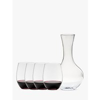 Riedel 'O' Cabernet / Merlot Stemless Wine Glasses & Syrah Decanter, Box Of 4