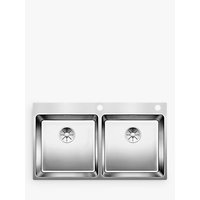 Blanco Andano 400/400IFA 1.5 Bowl Inset Kitchen Sink, Stainless Steel