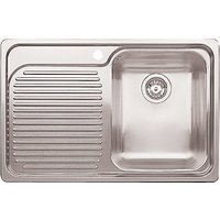 Blanco Classic 4S Single Inset Kitchen Sink With Right Hand Bowl, Stainless Steel
