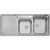 Blanco Classic 8S Double Right Hand Bowl Inset Kitchen Sink, Stainless Steel