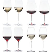 Riedel Veritas Cabernet / Merlot & New World Pinot Noir & Viognier / Chardonnay Wine & Champagne Glasses, Set Of 8