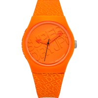 Superdry SYG169O Unisex Urban Silicone Strap Watch, Orange