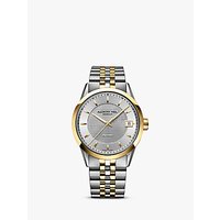 Raymond Weil 2740-STP-6502 Men's Freelancer Date Bracelet Strap Watch, Gold/Silver