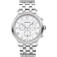 Montblanc 114340 Men's Tradition Chronograph Date Bracelet Strap Watch, Silver/White