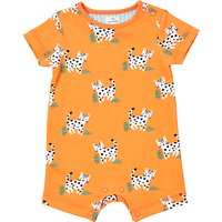 John Lewis Baby Leopard Romper Playsuit, Orange