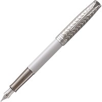Parker Sonnet Metal And Pearl Fountain Pen, Silver