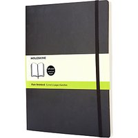 Moleskine Softcover Plain Notebook, Extra Large, Black