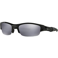 Oakley OO9008 Flak Jacket Wrap Sunglasses, Black/Mirror Grey
