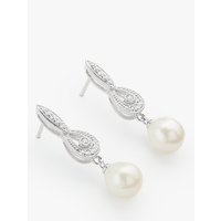 Lido Pearls Freshwater Pearl Drop Earrings, Silver/White