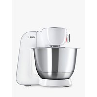 Bosch MUM58200GB CreationLine Kitchen Machine Food Mixer, Silver/White