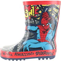 Spider-Man Children's Wellington Boots, Grey/Red