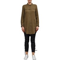 French Connection Military Tencil Shirt Dress, Dark Olive Night