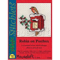 Mouseloft Robin On Postbox Cross Stitch Kit