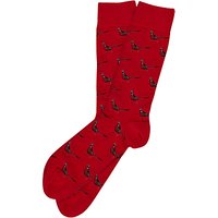 Barbour Mavin Pheasant Socks, Red